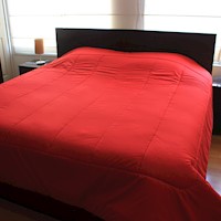 Suit The Bed - edredón reversible algodón pima - color rojo